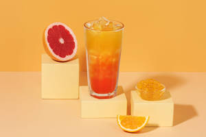 Grapefruit Orange Bubble Tea