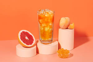 Peach Grapefruit Bubble Tea