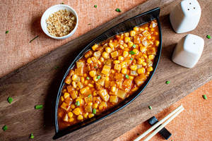 American Corn With Potatoes In Hot Garlic Sauce