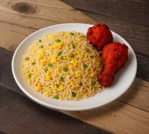 Egg fried rice+ chicken 65 combo 