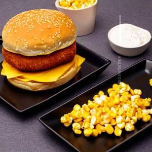 Cheese corn cheese burger