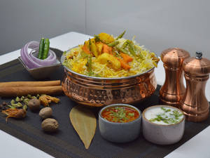 Mushroom Dum Biriyani