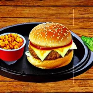 Cheese corn momos cheese burger