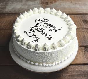 Happy Father's Day White Forest Cake
