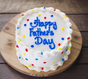 Colour Ful Happy Father's Day Vanilla Cake