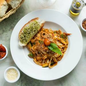 Fettuccine In Roman Style Sauce