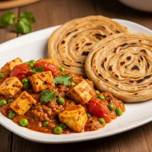 Mattar Paneer half + 2 tandoori roti 