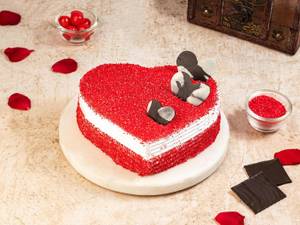 Red Velvet Heart-Shaped Cake