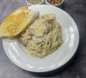 Chicken Sausage Carbonara Pasta