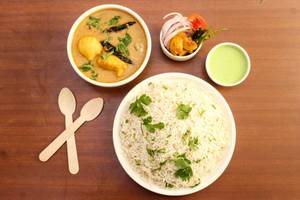 Kadhi Pakoda With Ghee Rice