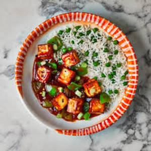 Veg Fried Rice with Chilli Paneer