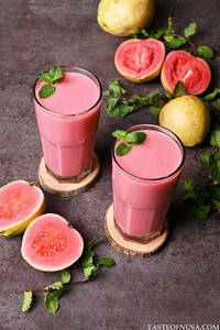 Red Guava Sorbet Milk Shake