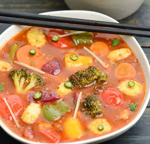 Mixed Chinese Greens In Hot Garlic Sauce