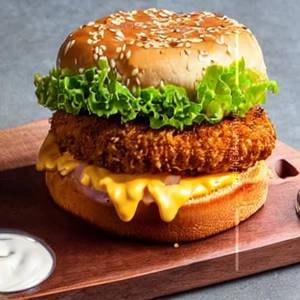 BBQ Corn Cheese Grilled Burger