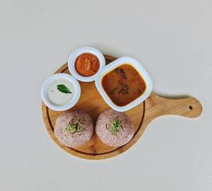 Ragi Idli [2 Pieces] With Sambhar