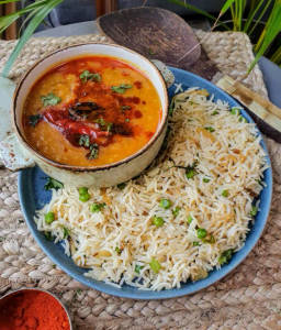 Dal Fry With Jrea Rice Bowl