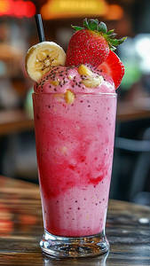 Banana 'o' Strawberry Milkshake