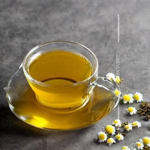 Pure chamomile herbal infusion tea