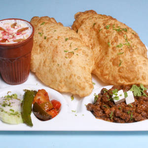 Chole Bhature + Lassi