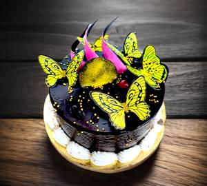 Butterfly Decoration Chocolate Brownie Cake