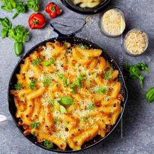 Veg baked mac n cheese pasta