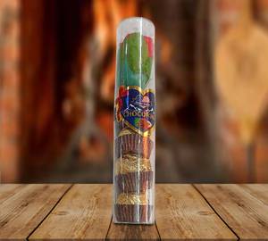 Swiss delight 4 chocolates with rose [1 cylindrical box]