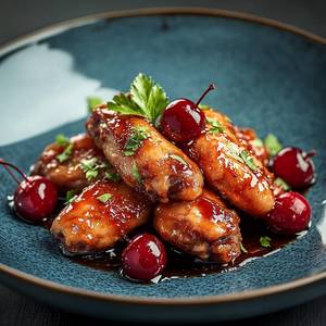Chili Cherry Chicken Wings