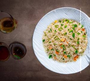Schezwan egg fried rice