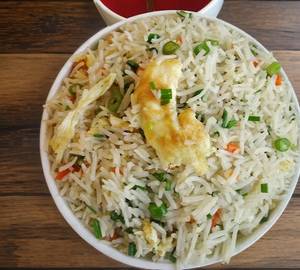 Double chicken fried rice[Full]with Raitha 