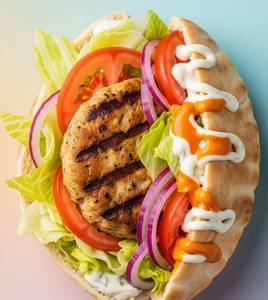 Crispy Chicken Patty Pita Pocket