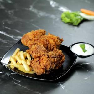 2 Pcs Broasted Chicken + 1 Kubz + French Fries + Mayonnaise