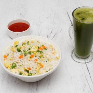 Half Egg Fried Rice + Mint Lime