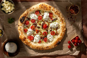 Naples Woodfired Creamy Burrata Pizza