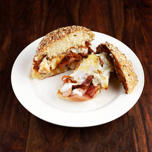 Zomergem - Pork Sausage & Bacon Bagel