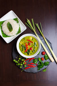 Thai Green Curry Vegetables & Eggplant