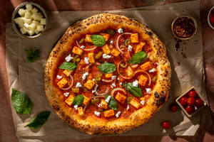 Italian Pizza Marinara with Peri Peri Paneer & Feta Cheese