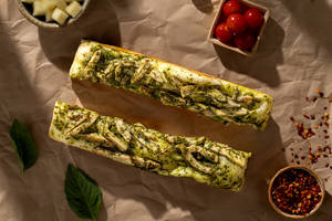 French Pesto Pulled Chicken Pizza Sticks