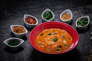 Burmese Khaoswe Vegetables & Eggplant