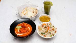 Half Veg Pulav + Qtr Paneer Butter Masala + 1 Nan + Mint Lime.