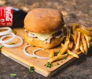 Chicken Shawarma Double Cheese Burger Combo