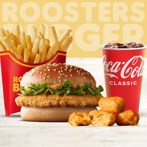 1xveg Classic+1xfries+1coke250ml+3cheese Nuggs