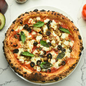 Sicilian Chicken Puttanesca Pizza