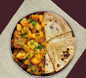 2 Paratha with Aloo Sabji