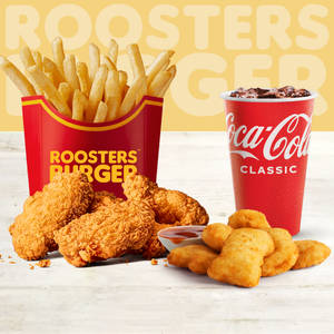 4crispy Wings+6chicken Nuggs+1xfries+1xcoke