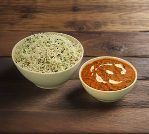 Dal fry + jeera rice + salad