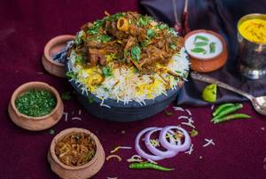Spicy Hyderabadi Mutton Biryani