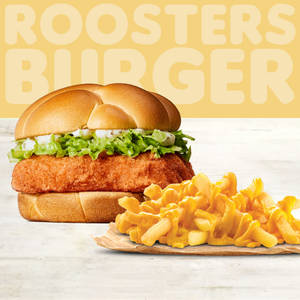 Peri Peri Paneer Burger + Cheese Fries