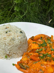 Paneer Butter Masala With Butter Garlic Rice Meal