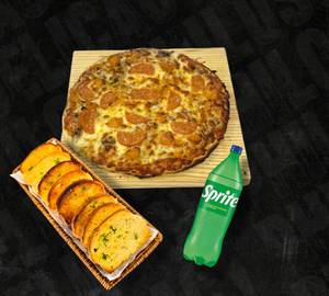 Capricciosa + Sprite + Garlic Bread
