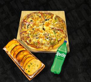 Premavera + Sprite + Garlic Bread